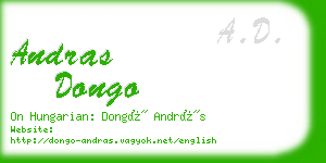 andras dongo business card